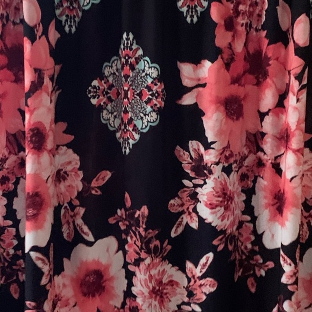 THREE PINK HEARTS Floral Maxi Dress Size 2X - Picture 8 of 13